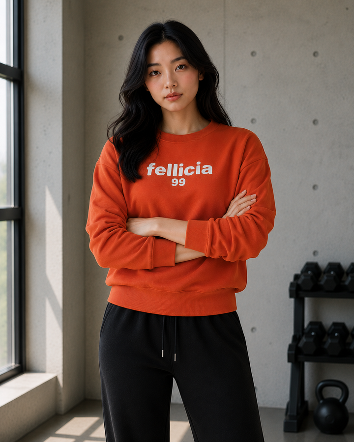 Sweatshirt – 260 GSM Loop Knit Cotton | ORANGE