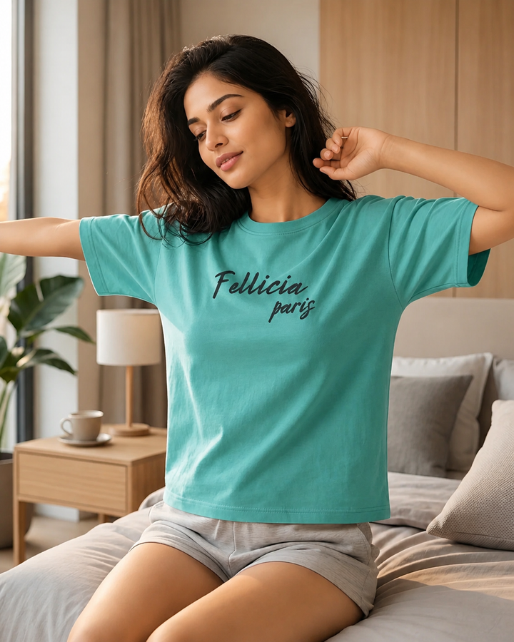 GHAR Tee – 100% Cotton | 260 GSM Loop Knit - CORAL