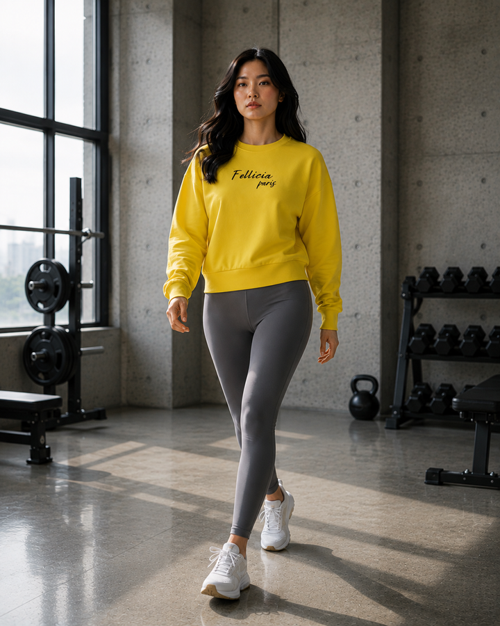 Sweatshirt – 260 GSM Loop Knit Cotton | NEON YELLOW