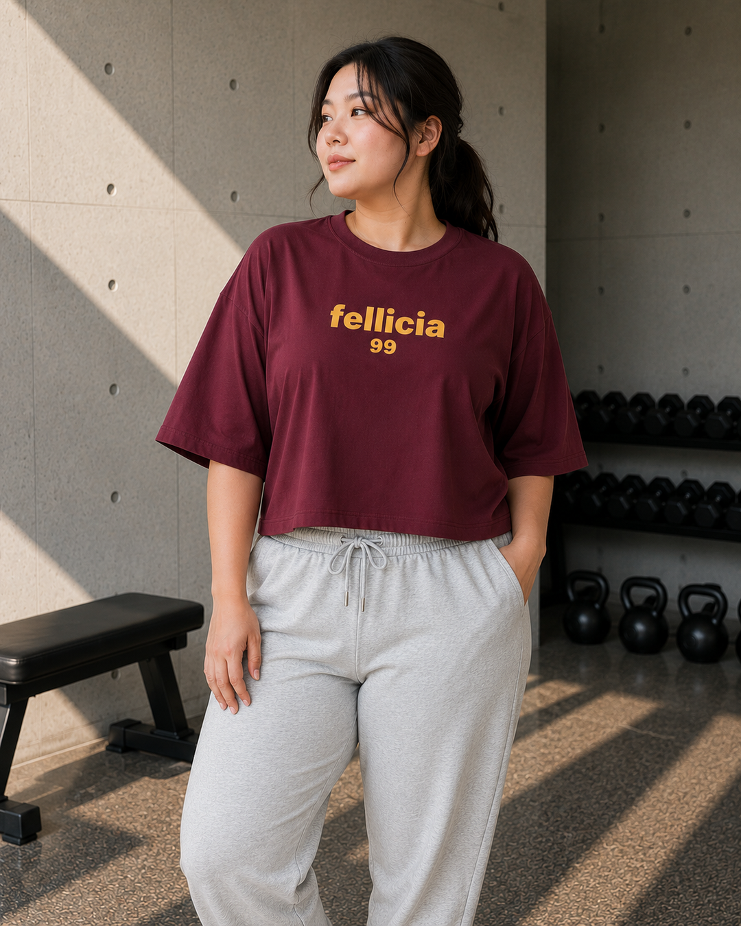 Sweat Tee – 260 GSM 100% Cotton Loop Knit - MAROON