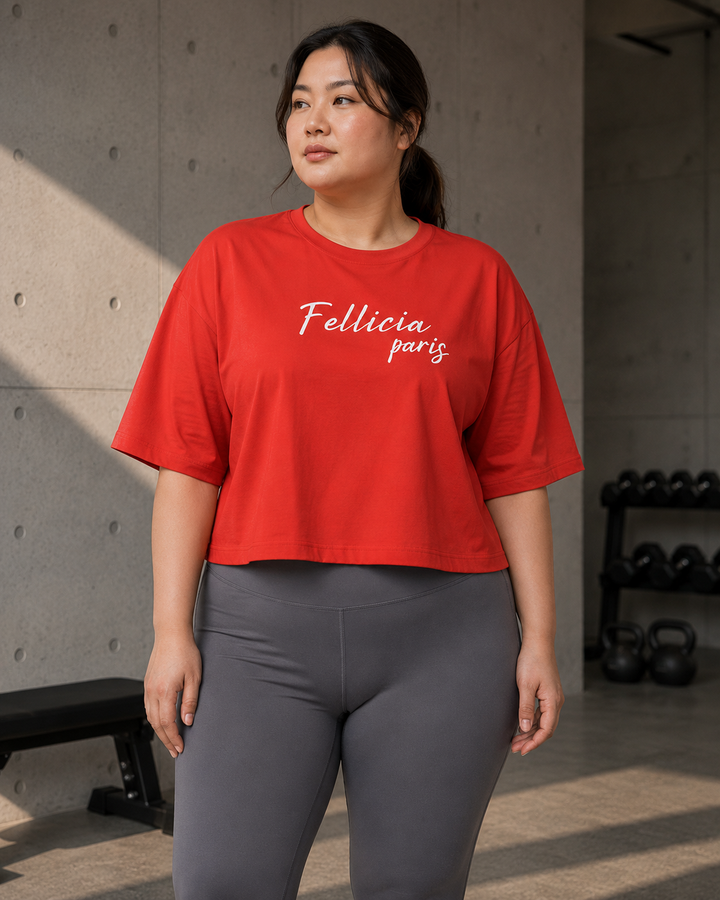Sweat Tee – 260 GSM 100% Cotton Loop Knit - RED