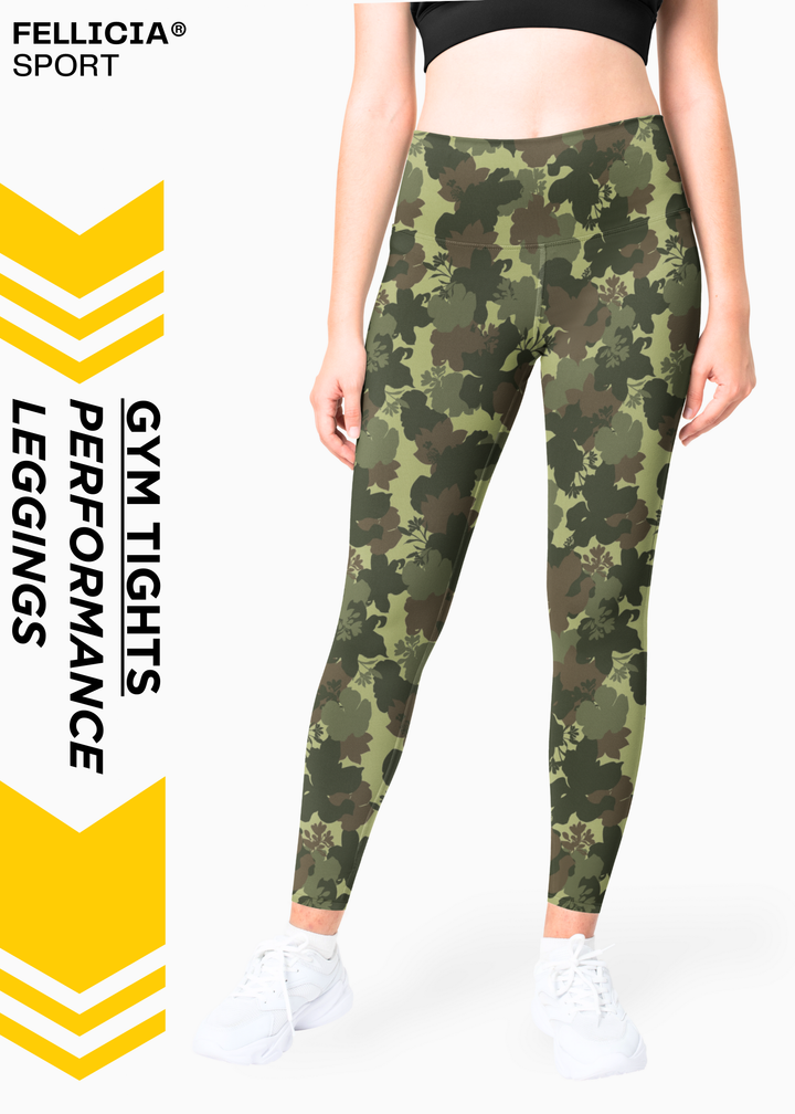 Active Tights with Pocket (Tropical Print)