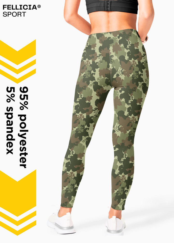 Active Tights with Pocket (Tropical Print)