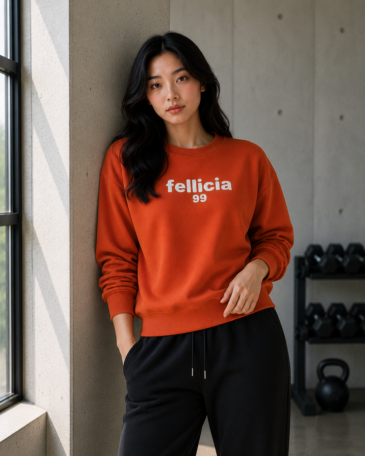 Sweatshirt – 260 GSM Loop Knit Cotton | ORANGE