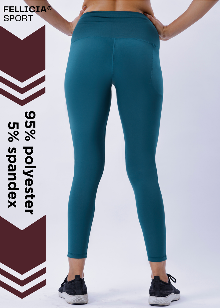 Active Tights with Pocket (Aqua Blue)