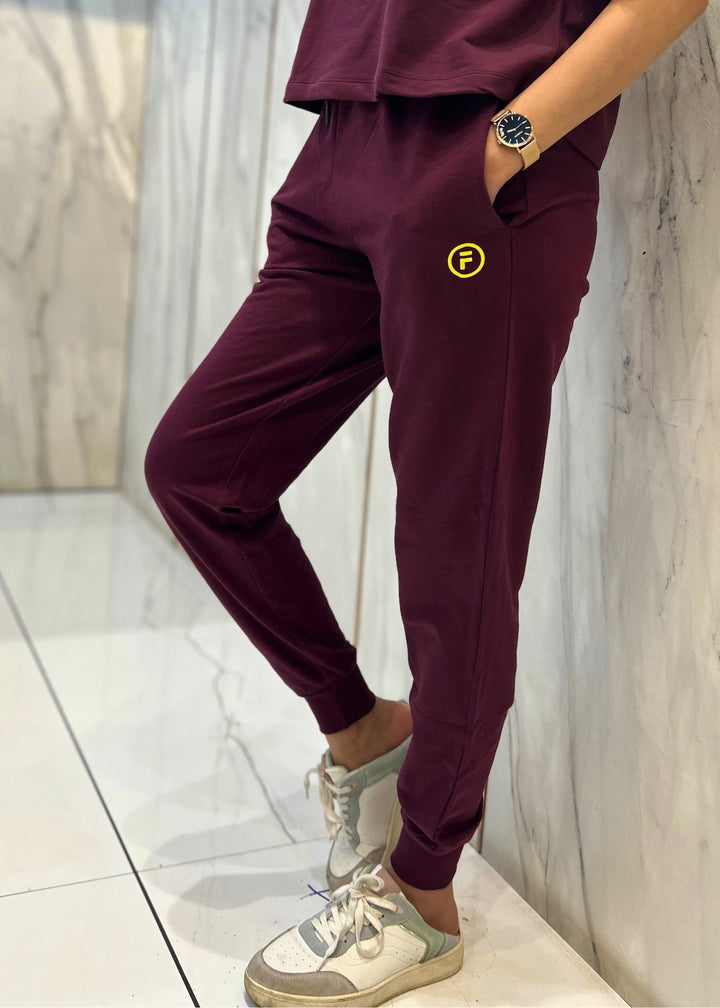 Co-ord Set (Maroon) Sweatshirt & Joggers for Women