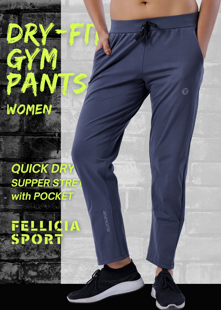 DryFit Gym Pant-Women (Slate Grey)