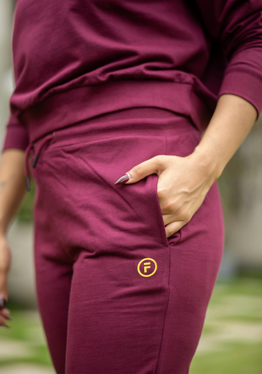 Women's Sweatshirt & Joggers Co-ord Set (Maroon)