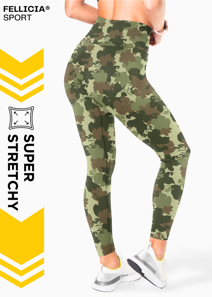 Active Tights with Pocket (Tropical Print)