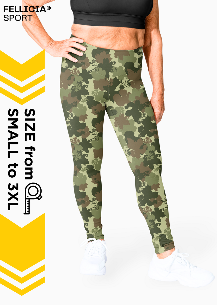 Active Tights with Pocket (Tropical Print)