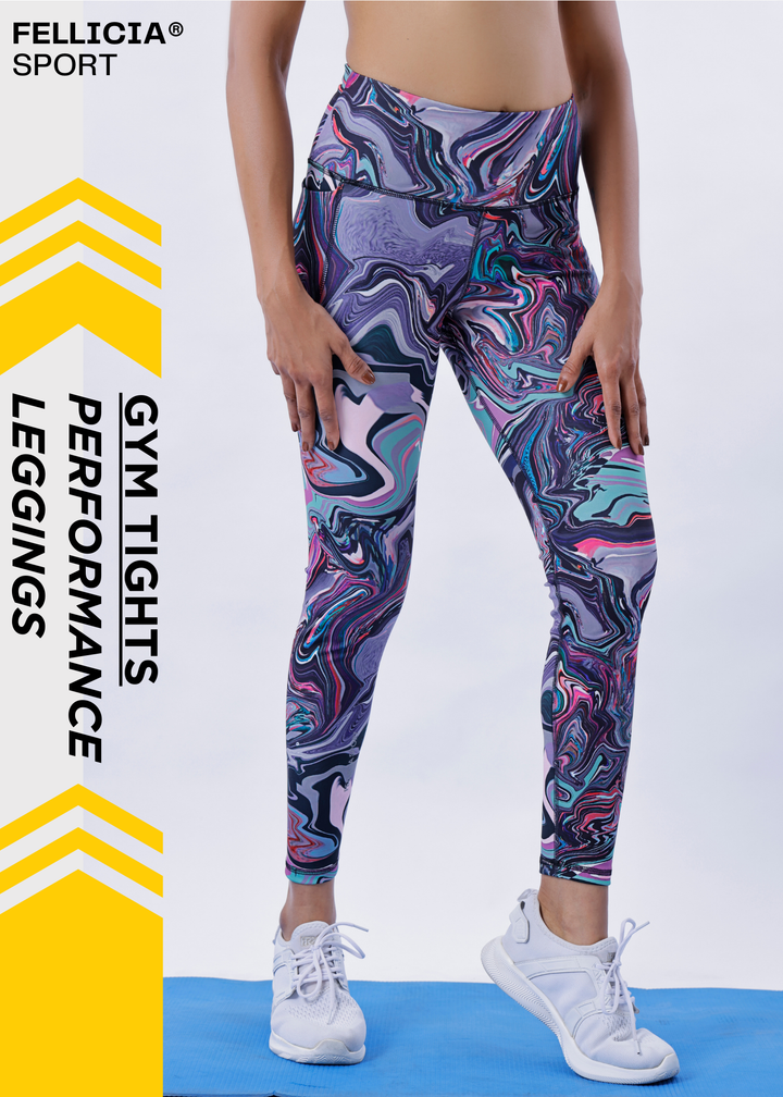 Active Tights with Pocket (illusion print)