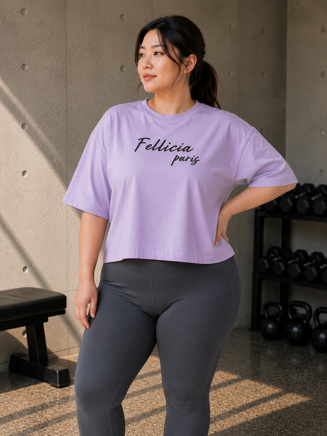 Sweat Tee – 260 GSM 100% Cotton Loop Knit - LILAC