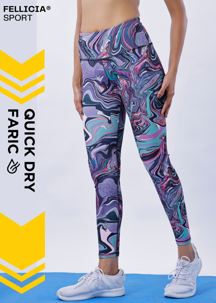 Active Tights with Pocket (illusion print)