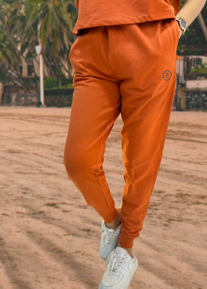 Co-ord Set (Rust Orange) Sweatshirt & Joggers for Women