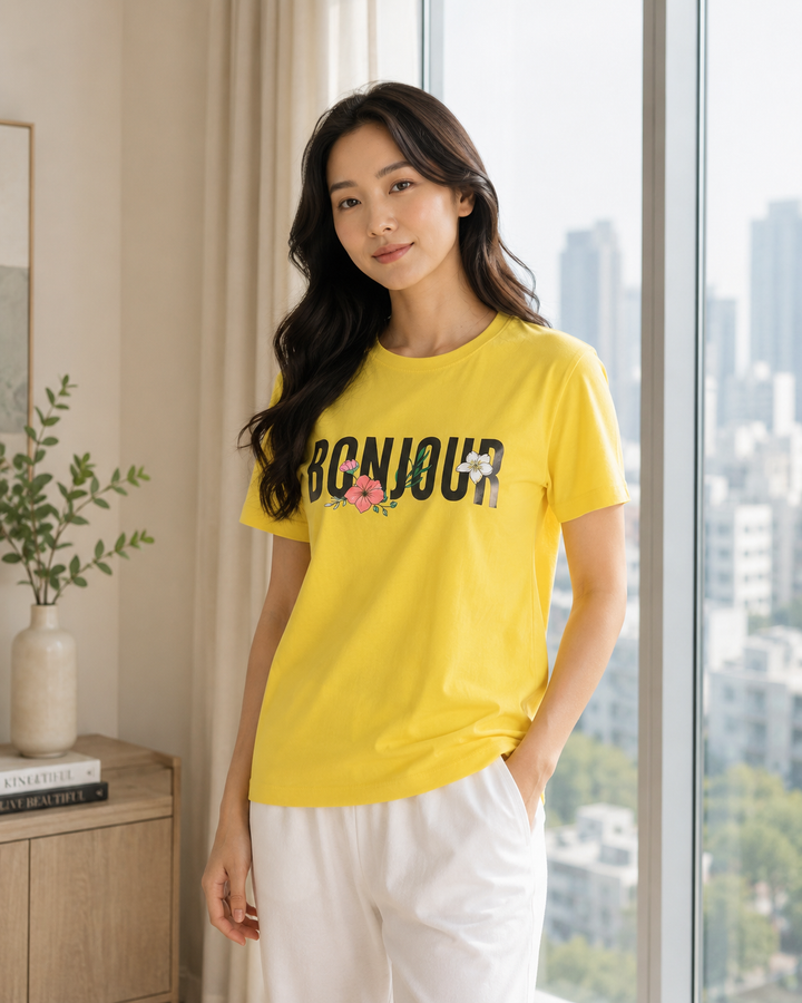 GHAR Comfort assorted Tee - Yellow