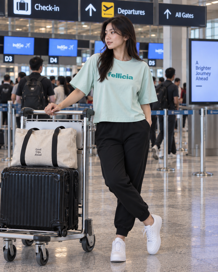 SweatTee& Jogger Vacation Set (MINT-Black)