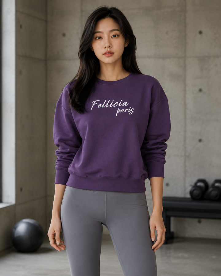 Sweatshirt – 260 GSM Loop Knit Cotton | PURPLE