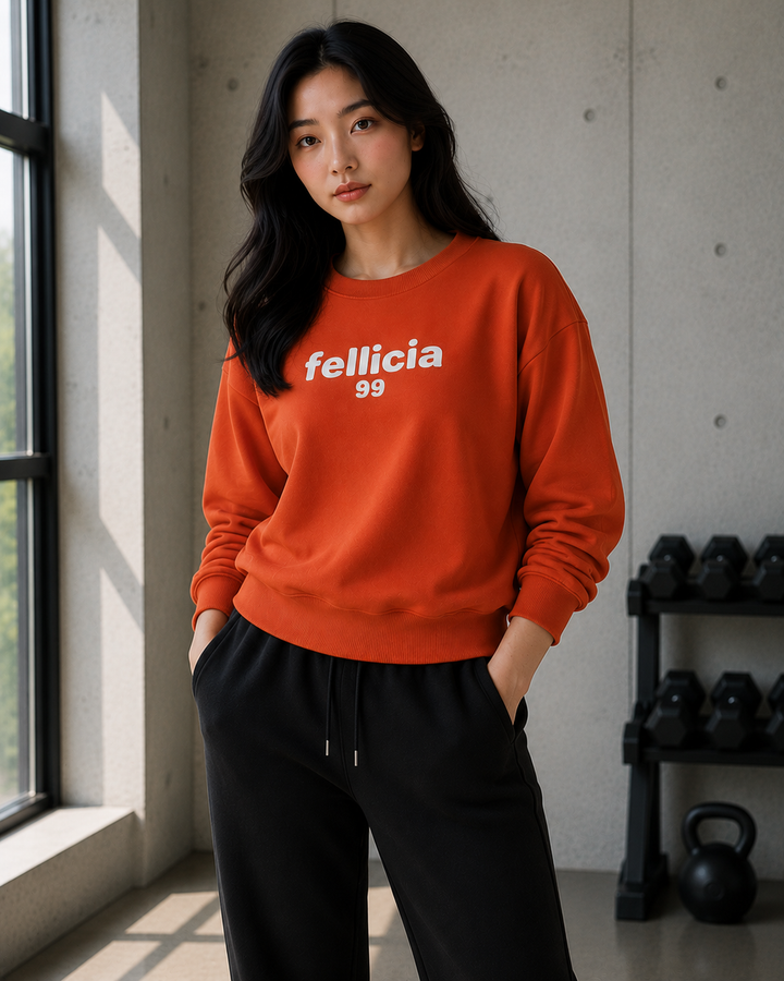 Sweatshirt – 260 GSM Loop Knit Cotton | ORANGE
