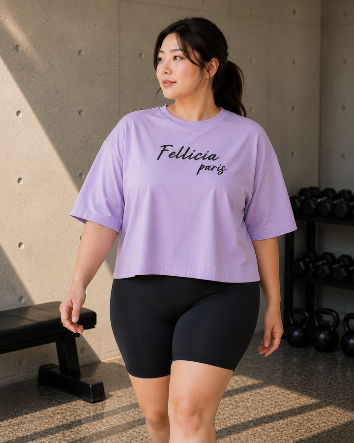 Sweat Tee – 260 GSM 100% Cotton Loop Knit - LILAC