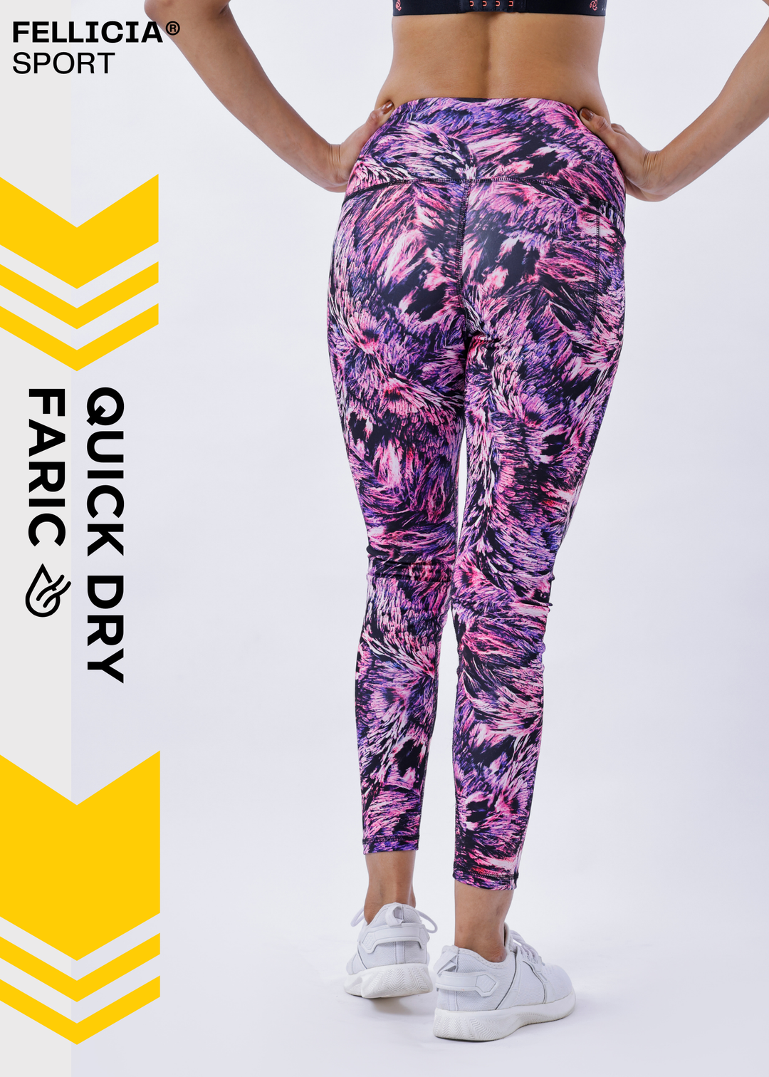 Active Tights with Pocket (Pink Eagle)