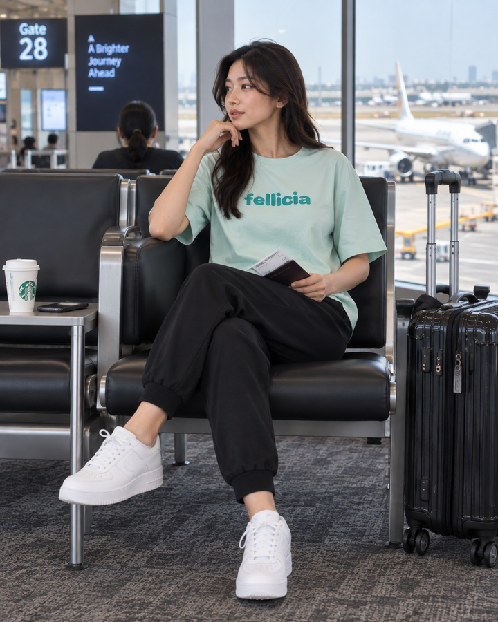 SweatTee& Jogger Vacation Set (MINT-Black)