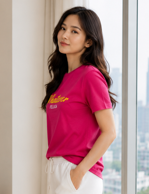 GHAR Cotton assorted Pink T-shirt