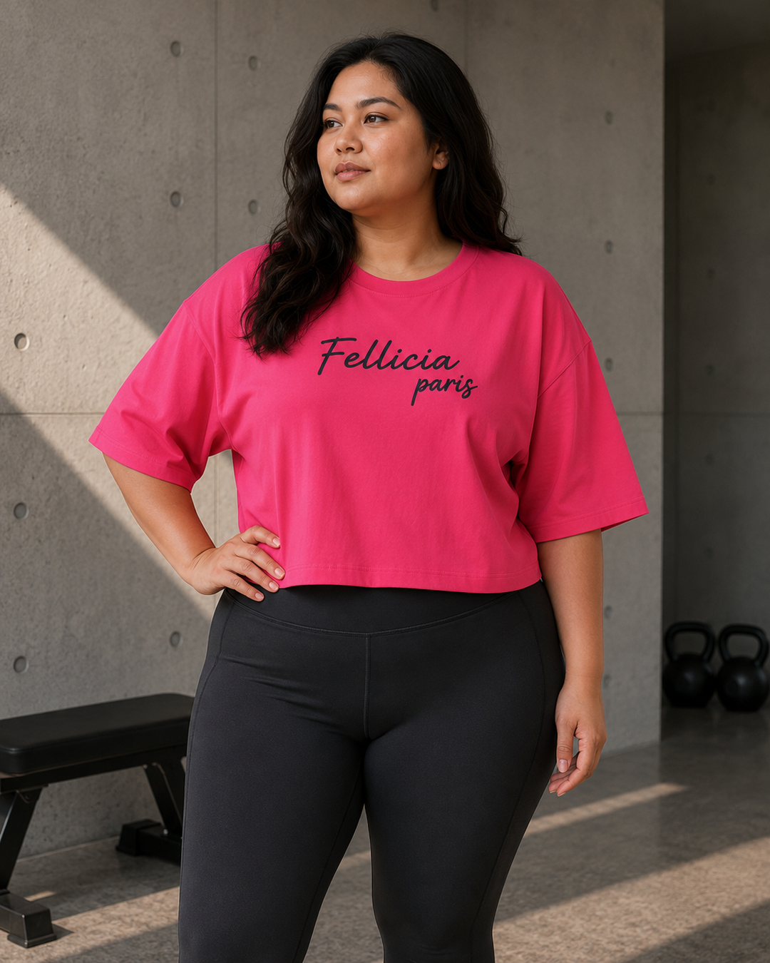 Sweat Tee – 260 GSM 100% Cotton Loop Knit - FUCHSIA PINK
