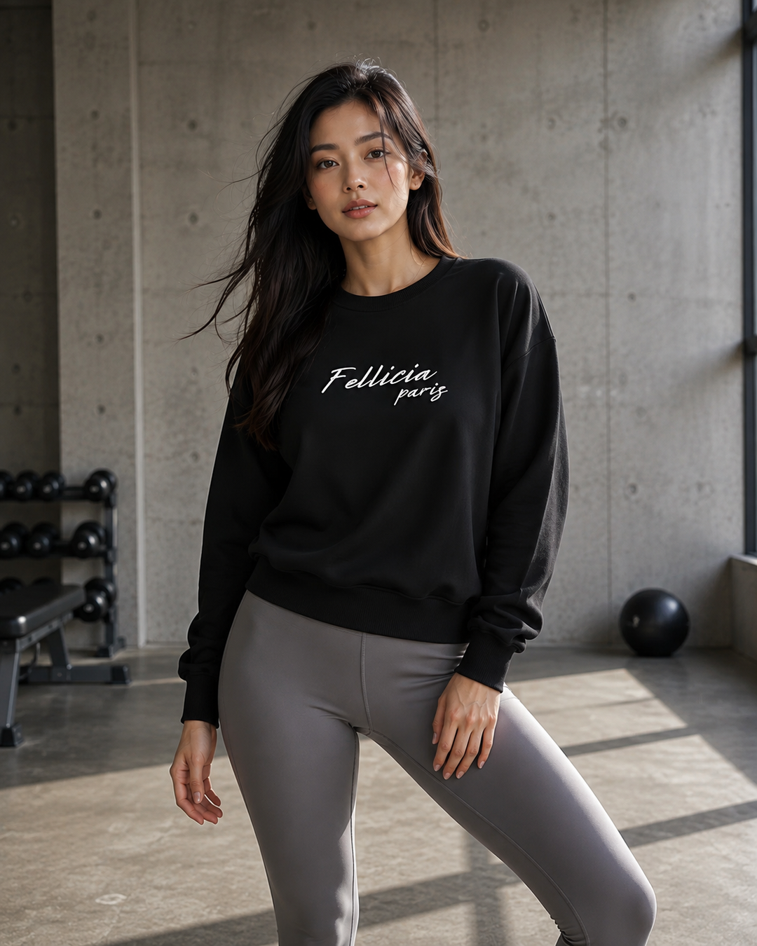 Sweatshirt – 260 GSM Loop Knit Cotton | Black