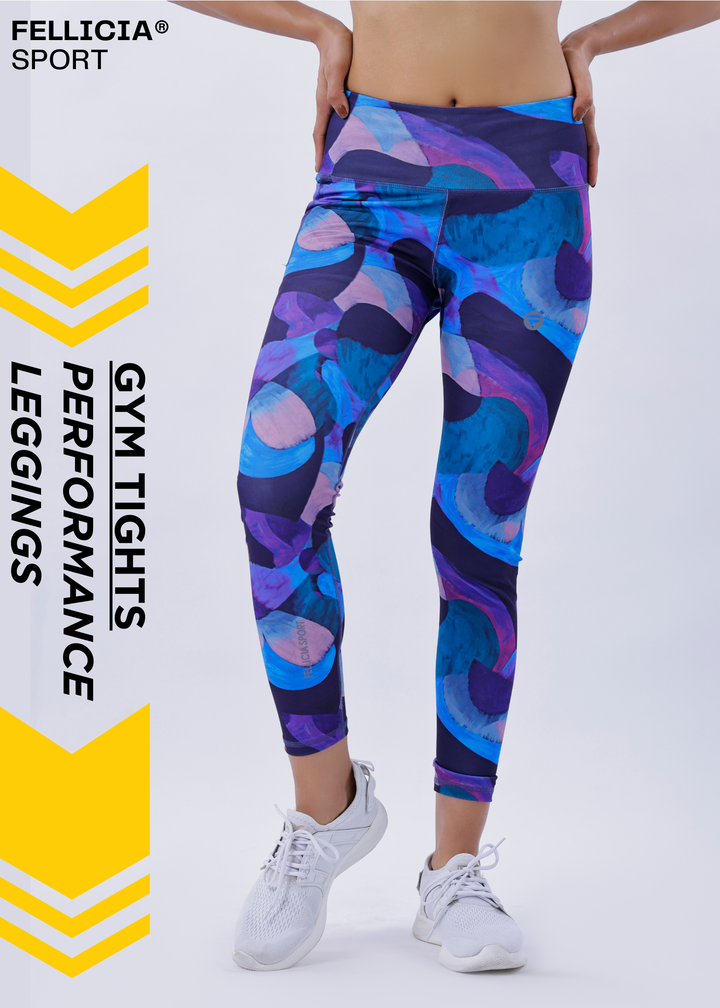 Active Tights with Pocket (Abstract print)