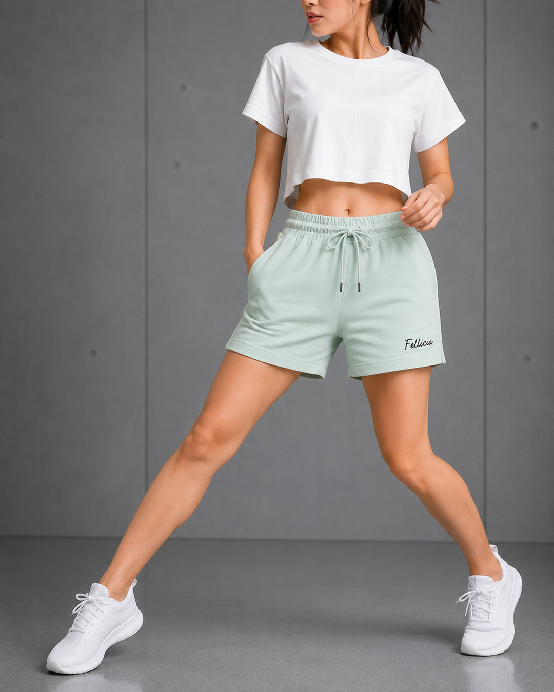 100% COTTON (LOOP KNIT) - SHORTS (MINT)