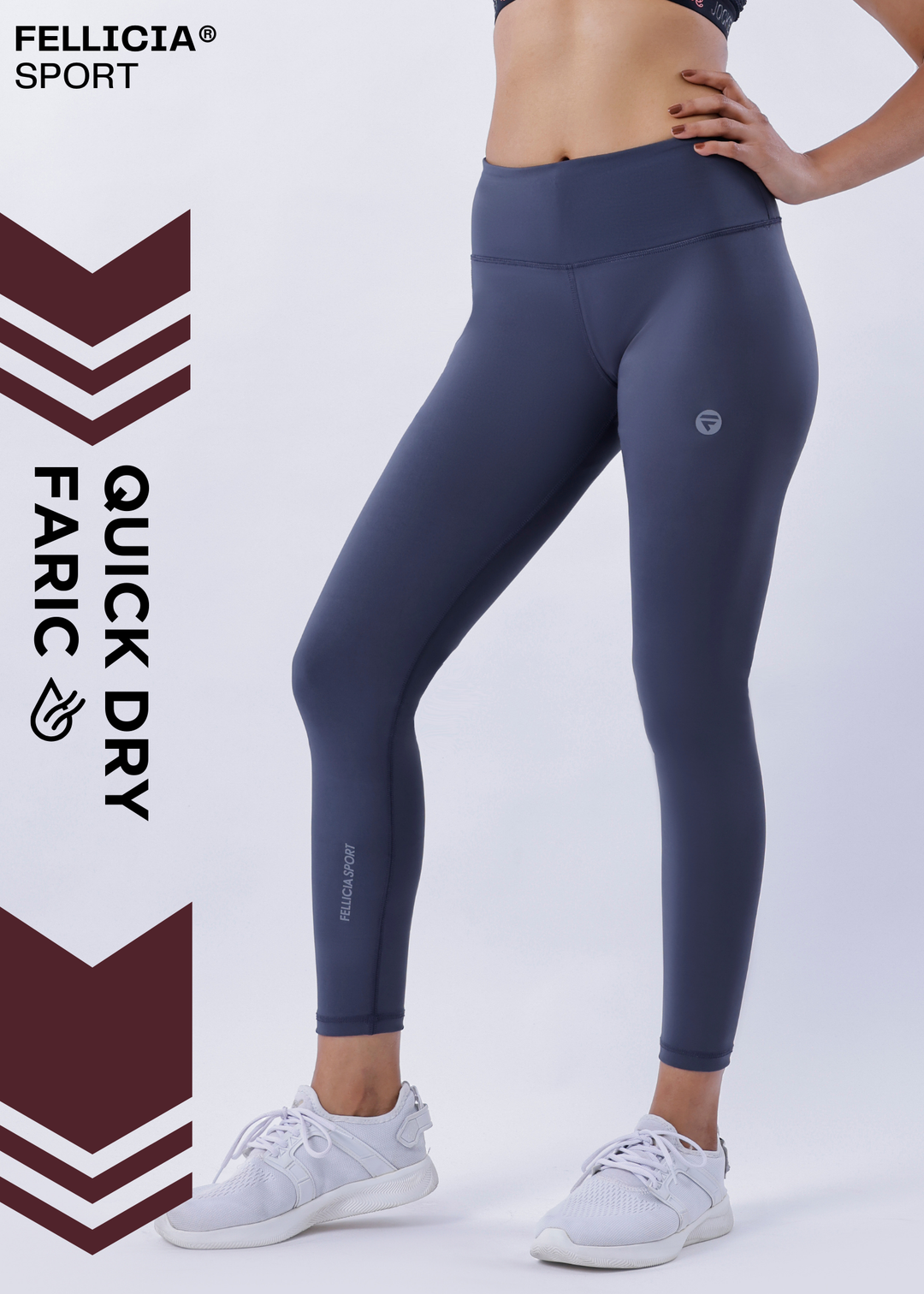 Active Tights with Pocket (Slate Grey)