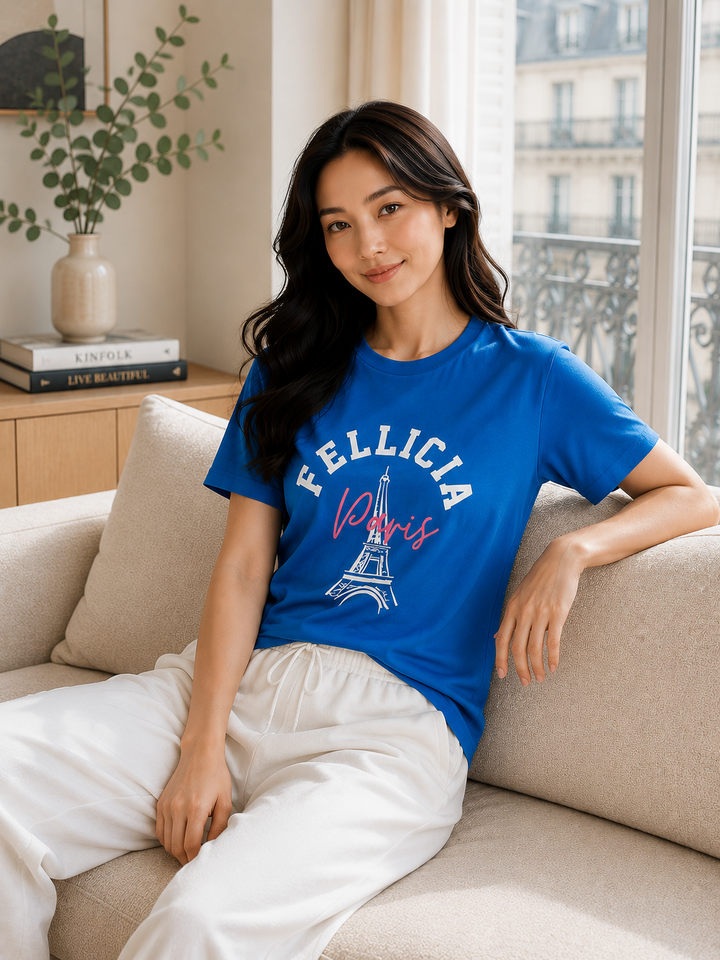 GHAR Comfort assorted Cotton Tee - Blue
