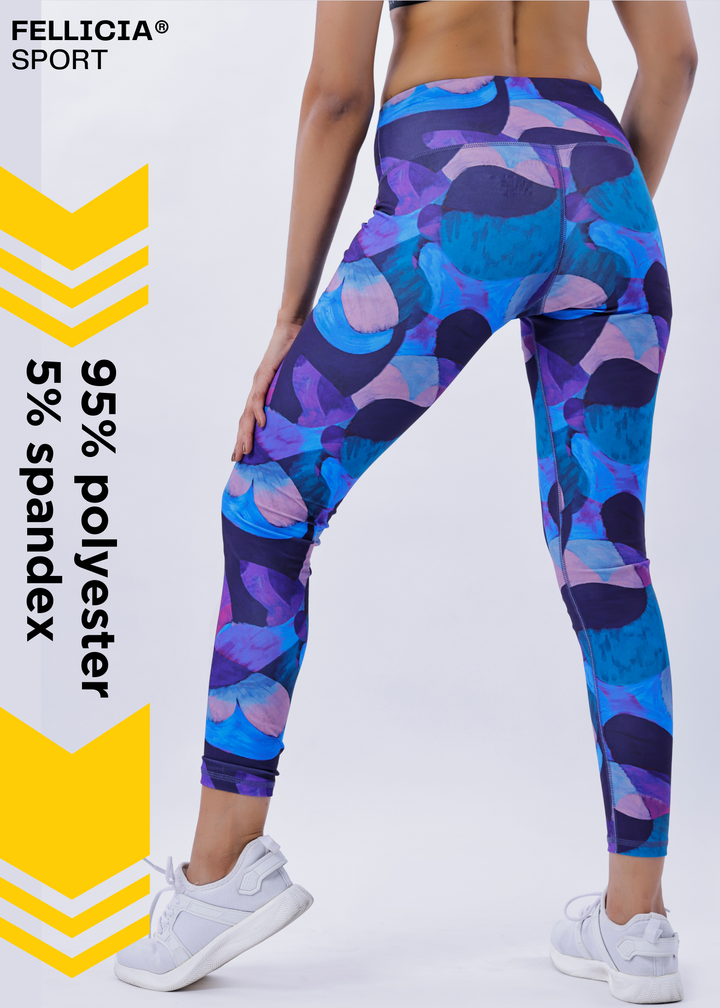 Active Tights with Pocket (Abstract print)