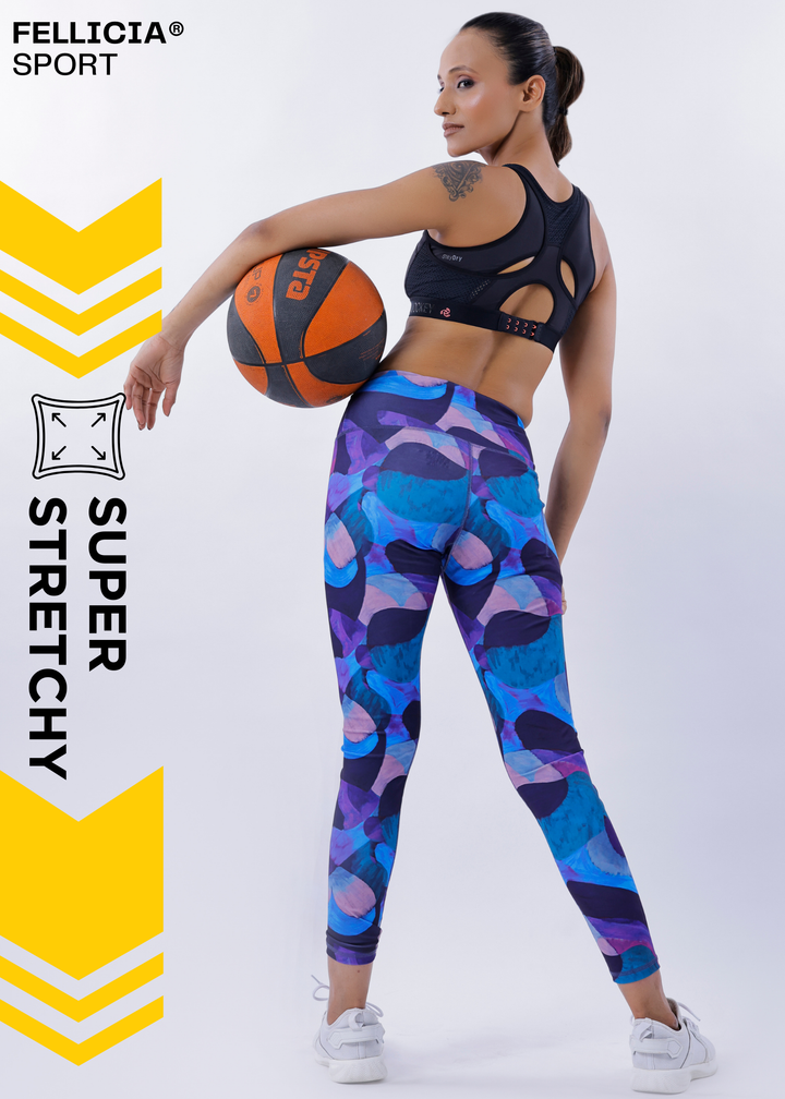 Active Tights with Pocket (Abstract print)