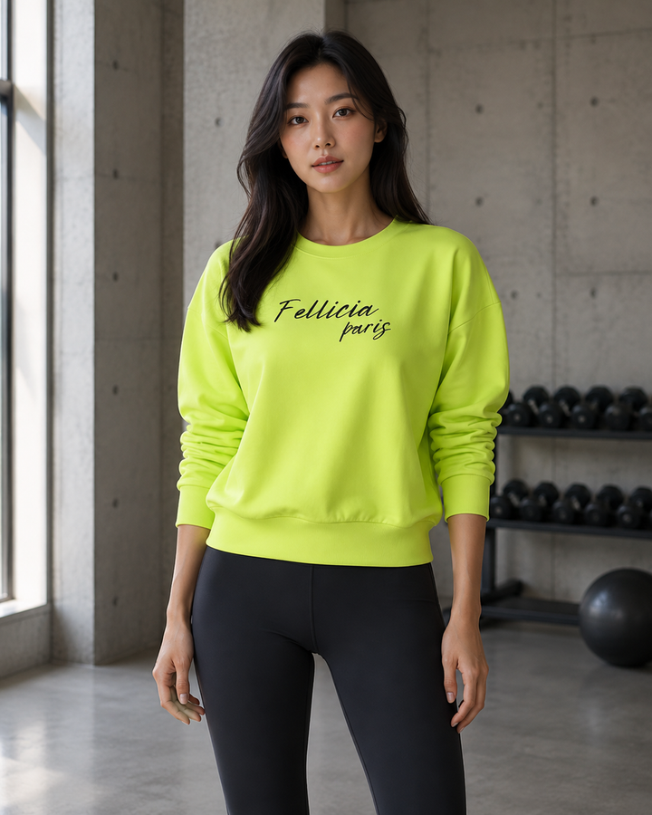 Sweatshirt – 260 GSM Loop Knit Cotton | LIME GREEN