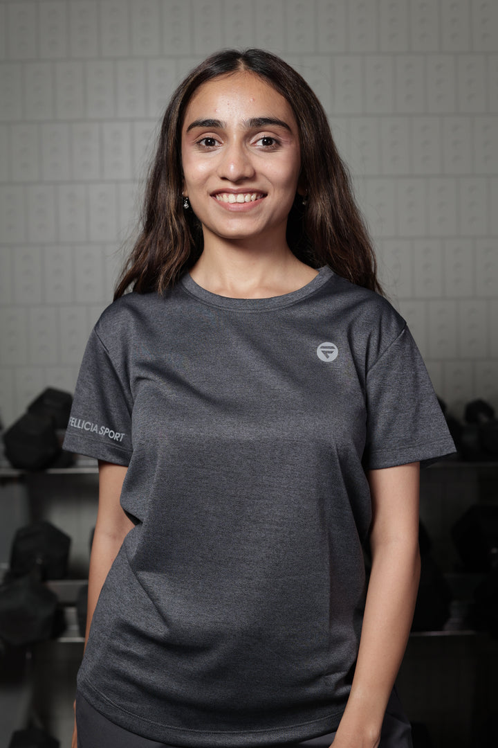 Performance Tshirt for Women (Charcoal Grey)