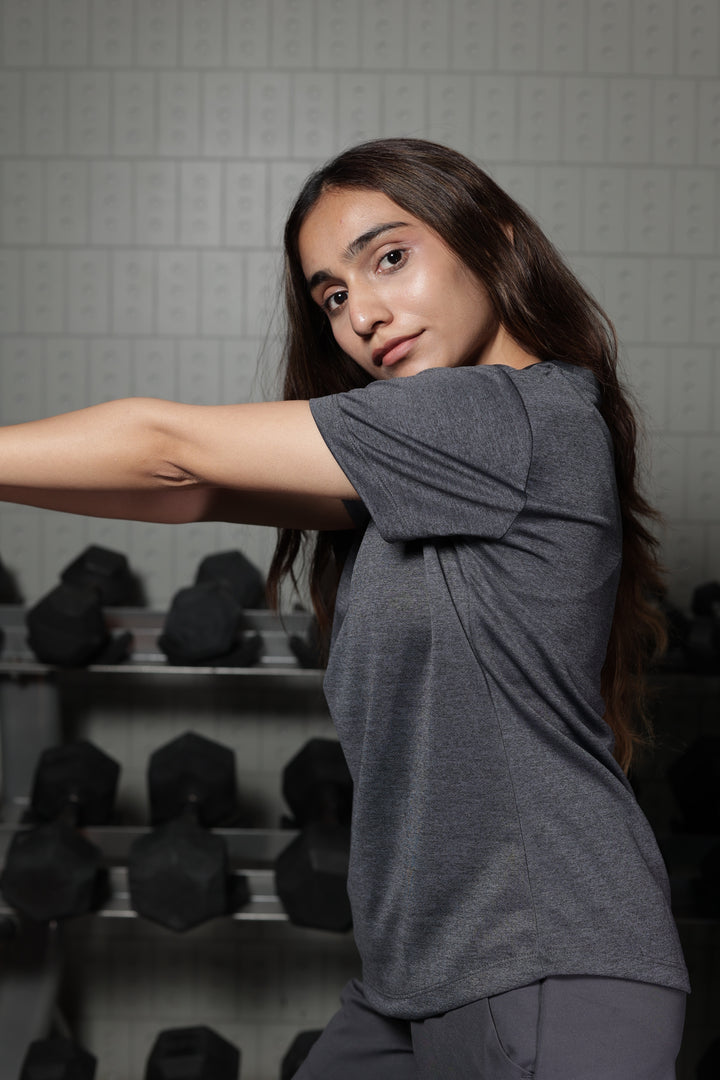 Performance Tshirt for Women (Charcoal Grey)