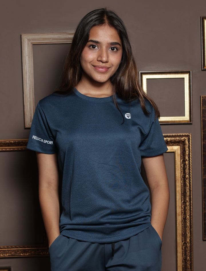 Performance Tshirt for Women (Aqua Blue)