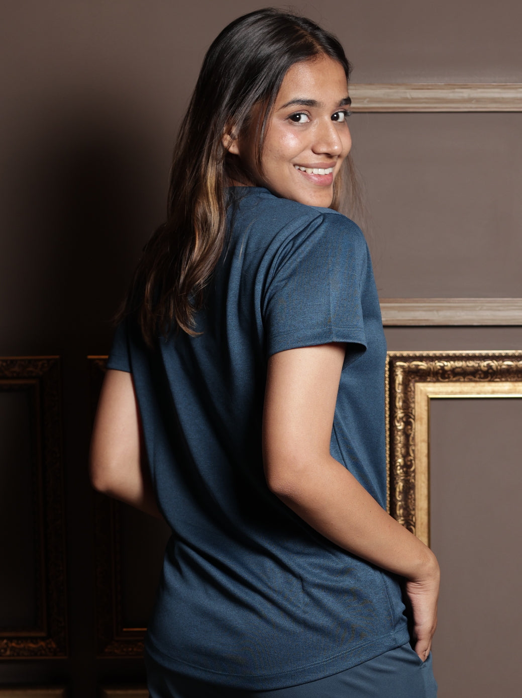 Performance Tshirt for Women (Aqua Blue)