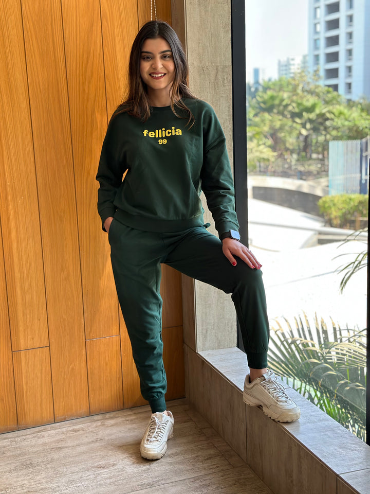 Sweatshirt & Jogger Vacation Set (OLIVE GREEN)