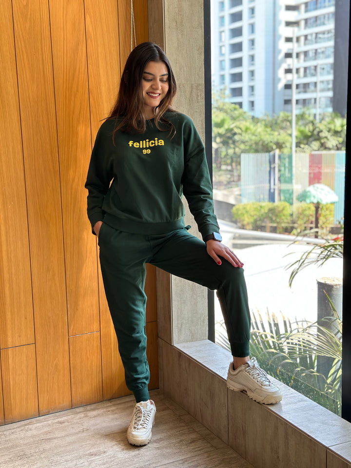 Sweatshirt & Jogger Vacation Set (OLIVE GREEN)