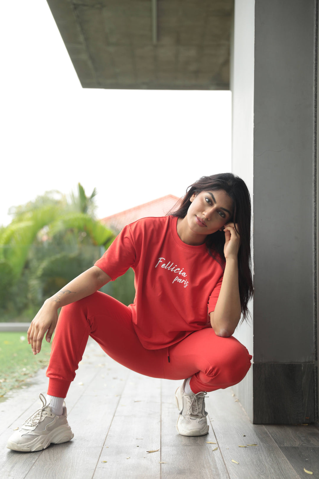 Co-ord Set (Self-Love RED) Sweatshirt & Joggers for Women