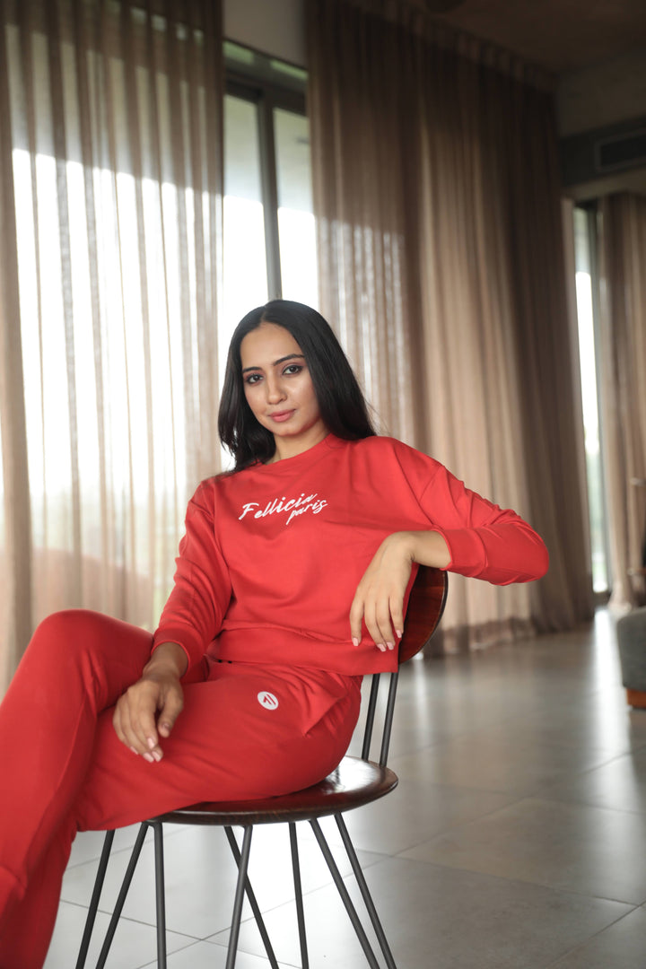 Co-ord Set (Self-Love RED) Sweatshirt & Joggers for Women