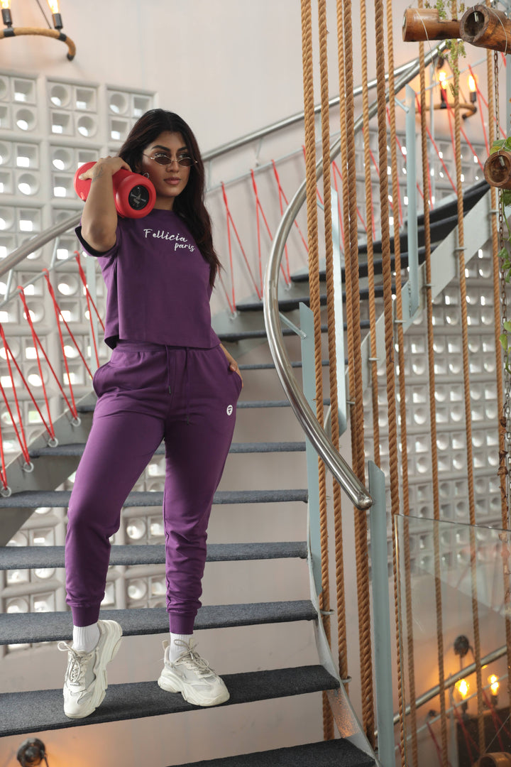 Co-ord Set (Royal Purple) Sweatshirt & Joggers for Women