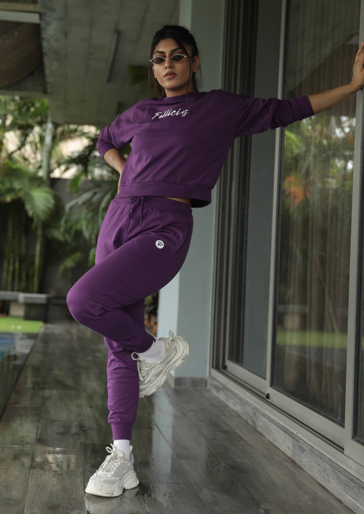 Co-ord Set (Royal Purple) Sweatshirt & Joggers for Women