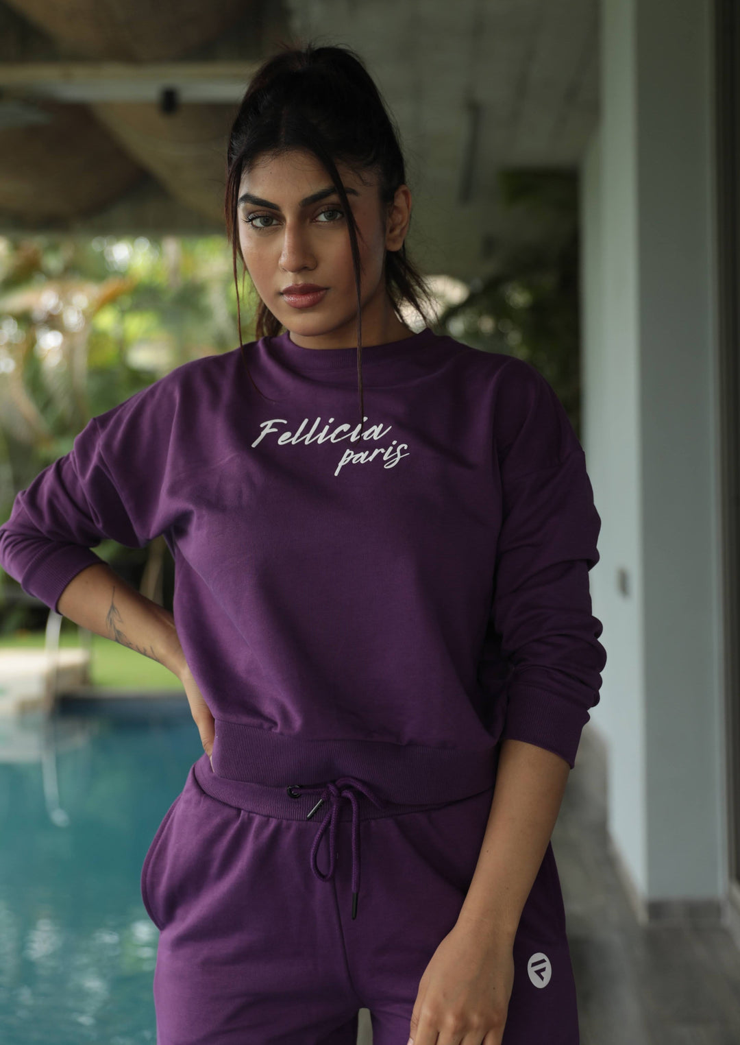 Co-ord Set (Royal Purple) Sweatshirt & Joggers for Women