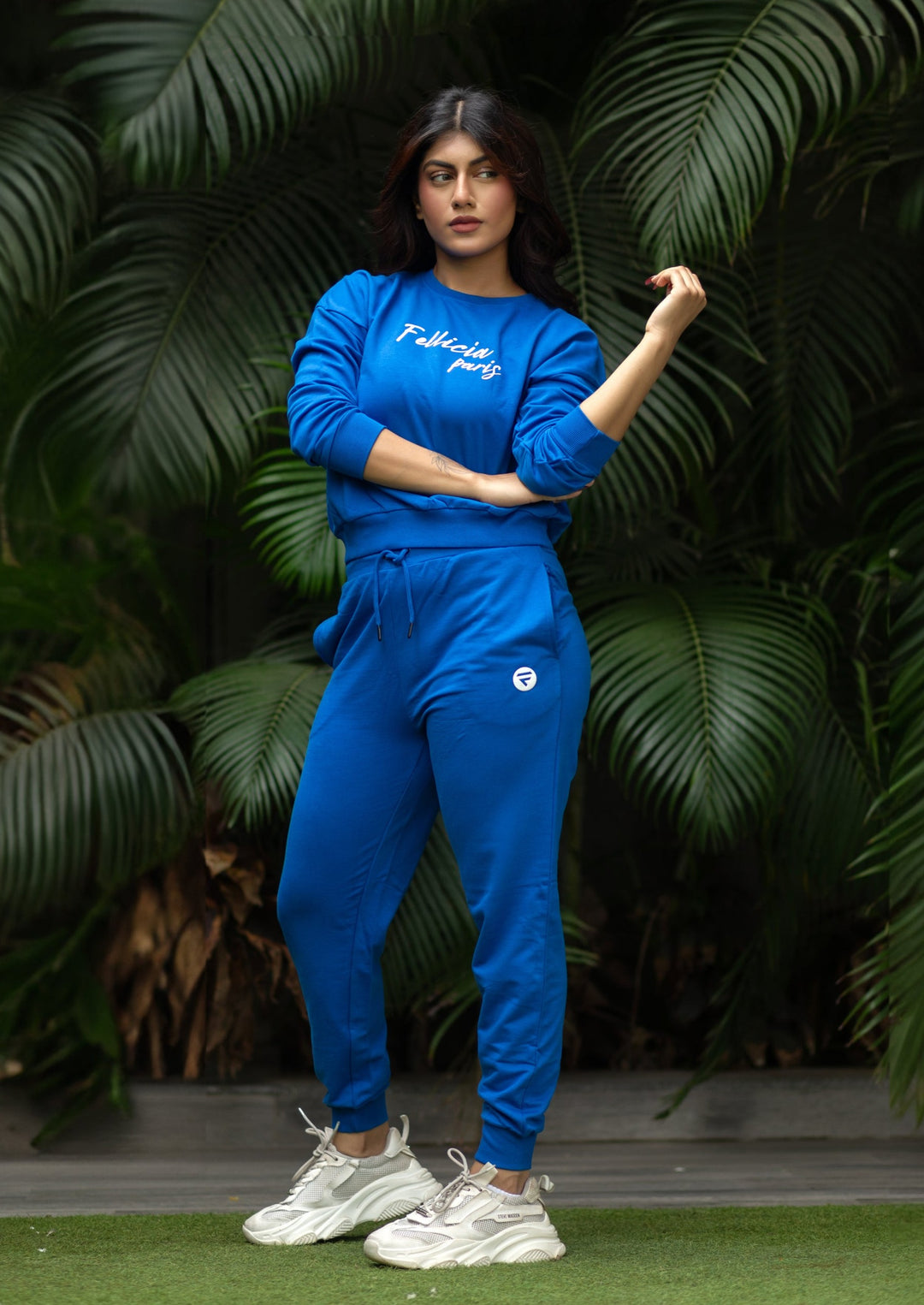 Co-ord Set (Azure Blue) Sweatshirt & Joggers for Women