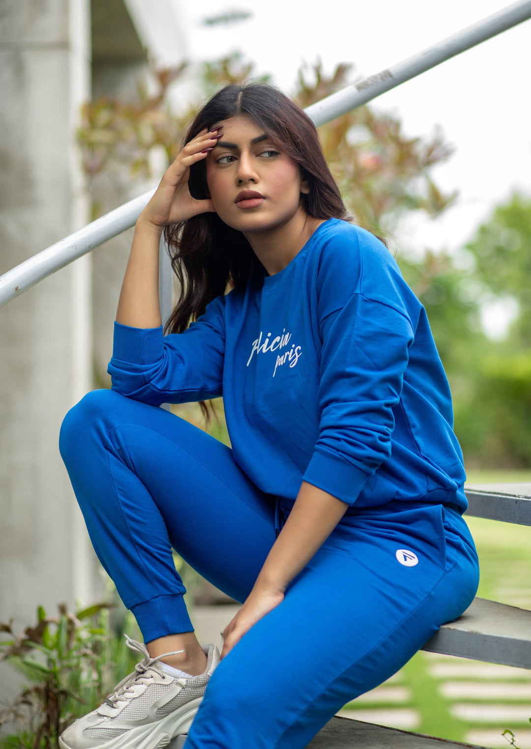 Co-ord Set (Azure Blue) Sweatshirt & Joggers for Women