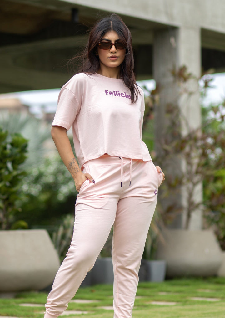 Co-ord Set (Blush) Sweatshirt & Joggers for Women