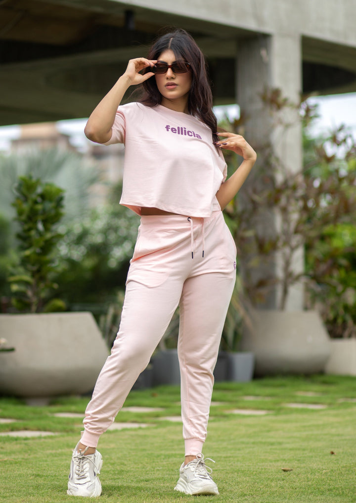 Co-ord Set (Blush) Sweatshirt & Joggers for Women